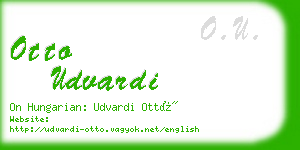 otto udvardi business card